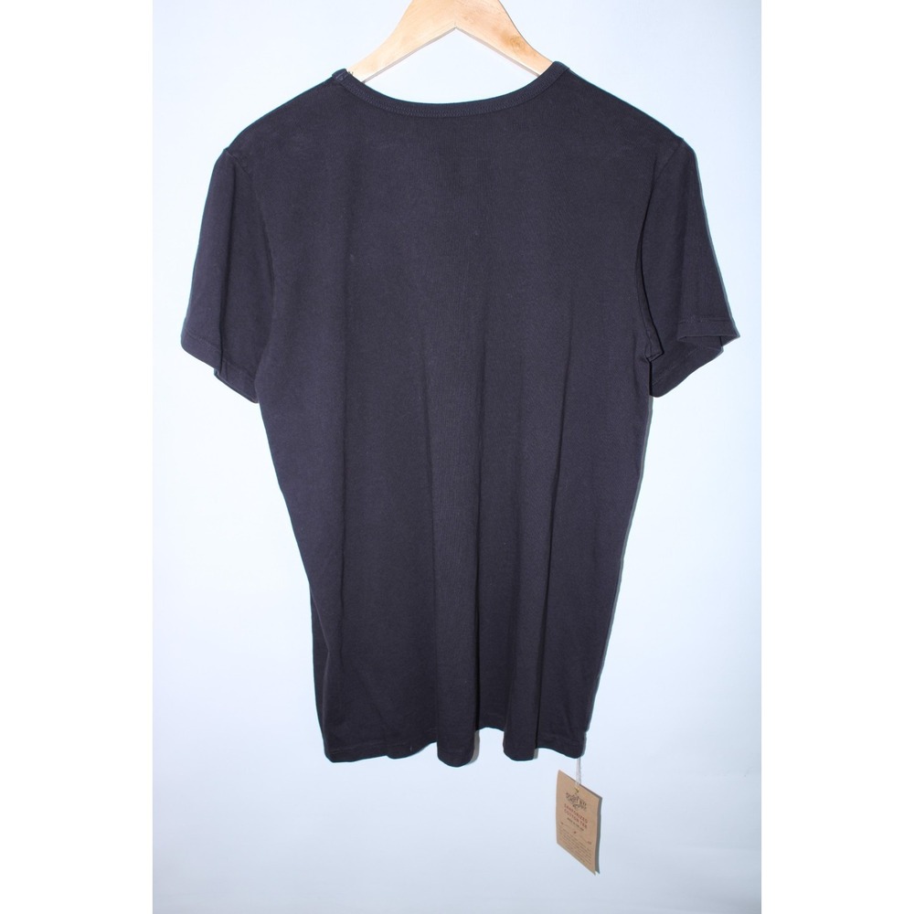 NWT Schott NYC Men's Medium Black Beige Short Sleeve Round Neck T-Shirt - Picture 7 of 9